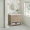 James Martin Vanities Breckenridge 36" Single Vanity, Whitewashed Oak, w/ 3 CM Siberian Silestone Top 330-V36-WWO-3SFR - alternate 5