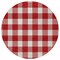 Homeroots 8' Red And Ivory Round Plaid Washable Indoor Outdoor Area Rug 595429 - alternate 6