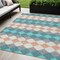 Homeroots 5' X 8' Teal Blue Gray And Copper Geometric Washable Indoor Outdoor Area Rug 597927 - alternate 1