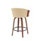 Armen Living Diana 26in Swivel Walnut Wood Counter Stool in Cream Faux Leather LCDIBAWACR26 - alternate 6