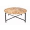 Homeroots 32" Brown and Charcoal Genuine Marble Round Coffee Table 632673 - alternate 6