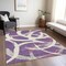 Homeroots 3' X 5' Purple Ivory And Gray Abstract Washable Indoor Outdoor Area Rug 599154 - alternate 4