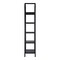Homeroots 80" Black Oak Wood Five Tier Arched Top Bookcase 517727 - alternate 3