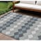 Homeroots 8' X 10' Gray Black And Green Geometric Washable Indoor Outdoor Area Rug 597905 - alternate 1