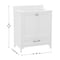 Flash Furniture Haven 30 Inch Bathroom Vanity w/Sink, Storage Cabinet w/Soft Close Doors and Bottom Drawer, White FS-BN-4-30-KD-WH-GG - alternate 7