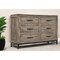 Homeroots 56" Brown Solid Wood Six Drawer Double Dresser 524606 - alternate 3