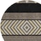 Homeroots 8' Black Ivory And Wheat Round Southwestern Washable Indoor Outdoor Area Rug 613887 - alternate 4