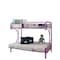 Homeroots 78" X 41" X 65" Twin Over Full Purple Metal Tube Futon Bunk Bed 286587 - alternate 4
