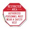 Signmission Restricted Area Authorized Personne, 18 Inch X 18 Inch, Vinyl Decal OC-D-18-174 - alternate 1