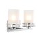 Jonathan Y Fairfax 14.3 in. 2-Light Metal/Frosted Glass Contemporary Glam LED Vanity Light, Chrome JYL7485A - alternate 4