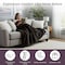 Lavish Home Oversized Ruched Faux Fur Blanket 60x80-Inch Jacquard Faux Fur Queen Throw for Sofas and Beds, Black HT-THROW1-BLK - alternate 5