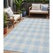 Homeroots 5' X 8' Sky Blue And Gray Plaid Washable Indoor Outdoor Area Rug 595434 - alternate 1