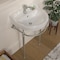 Whitehaus Collection 22 in Console Sink With Semi-Circular Bowl, Single Faucet Drilling, Brass Leg Supports and Overflow WHV022-L32-1H-BN - alternate 5