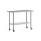 Flash Furniture Rawcliffe Work Table, 18 Gauge Stainless Steel Top Shelf, Undershelf and 4 Casters w/2 Locking NH-WT-2448-CAS-GG - alternate 1