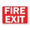 Signmission OSHA Fire Exit, white text on red background, Size: 14in X 10in Rigid Plastic, OS-CL-P-1014-L-20001 OS-CL-P-1014-L-20001 - alternate 1