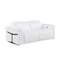 Homeroots 73in White and Black Italian Leather Power Reclining Loveseat 720489 - alternate 7