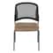 Office Star Products ProGrid Titanium & Black Visitors Chair, Straight Legs, Icon Brown 86724R-232 - alternate 3
