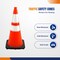 4Dock Traffic Cone, PVC, 29.5 in Height, Orange/Red+Black 3 PK TS002 - alternate 4