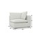 Homeroots 44" Gray Fabric Modular Sofa With Brown Legs 641030 - alternate 3