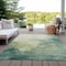 Homeroots 3' X 5' Green And Ivory Abstract Washable Indoor Outdoor Area Rug 604791 - alternate 5