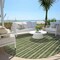 Homeroots 8' Olive Green And Ivory Round Striped Washable Indoor Outdoor Area Rug 595885 - alternate 6