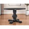 Homeroots 47" Black Rounded Solid Wood Pedestal Base Dining Table 517746 - alternate 3