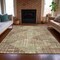 Homeroots 8' X 10' Fern Green And Beige Geometric Washable Indoor Outdoor Area Rug 632002 - alternate 4