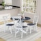 Whitewood Industries Extension Dining Tables, 45 in L, 38 in H, Parawood, 5 Piece K05-42DPT-23-C613-4 - alternate 3