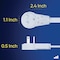 Maximm 6 Ft. 16/3 White 3-Outlet 360 Deg. Rotating Plug & USB Extension Cord with Hook ADW-360-C206-WH - alternate 5