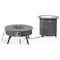 Leisuremod Walbrooke Patio Round Fire Pit and Tank Holder with Slats Design, Grey WGRS-29-24-GL - alternate 1