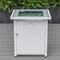 Leisuremod Walbrooke Modern White Patio Conversation With Square Fire Pit & Tank Holder, Charcoal WW-27-20-57-31-CH - alternate 6