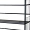 Homeroots 49" Black Metal Four Tier Bookcase 469089 - alternate 5