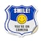 Signmission Smile You're On Camera Shield Sign Smile, 6 inch X 6 inch, Vinyl Decal, 2PK SHI-D-2PACK-6-463 - alternate 1