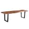 Homeroots 66" Brown And Black Solid Wood Dining bench 522084 - alternate 1