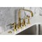 Kingston Brass Bridge Kitchen Faucet with Brass Sprayer, Brushed Brass KS8257CTLBS - alternate 2