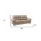 Homeroots 82" Beige Faux Leather Sofa With Silver Legs 329558 - alternate 5