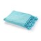 Homeroots 50" X 60" Blue Woven Cotton Throw Blanket with Fringe 516561 - alternate 3