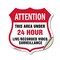 Signmission 24 Hour Surveillance Shield Sign Attenti, 12 Inch X 12 Inch, Vinyl Decal SHI-D-12-351 - alternate 1