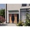 Vdomdoors Front Exterior Prehung Aluminum Double Doors Ronex1077 Teak 1 Sidelight Mirrored Clear Glass Entry RONEX1077DEXD-OAK-W72+12xH80-LH-I - alternate 2