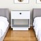 Homeroots 20" White Wood One Drawer Nightstand 526155 - alternate 10
