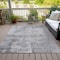 Homeroots 8' X 10' Gray And Silver Abstract Washable Indoor Outdoor Area Rug 602710 - alternate 5