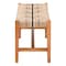 Bali & Pari Prita Bohemian Paper Loom and Natural Mahogany Wood Dining Bench 249-13885-ZORO - alternate 4