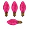 Ilc Replacement Incandescent Bulb, 7W, 130V, C7, Candelabra (E12), 4PK Christmas 7W Transparent Pink - alternate 1