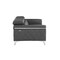 Homeroots 70" Dark Gray And Silver Metallic Leather Loveseat 546377 - alternate 12