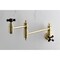 Kingston Brass Wall Mount Pot Filler Faucet, Brushed Brass KS3107PKX - alternate 3