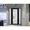 Vdomdoors Front Exterior Prehung FiberGlass Door Frosted Glass / Manux 8102 Matte Black / 2 Sidelight Exterio MANUX8102EXD-BLK-W14+36+14 x H80-LH - alternate 2