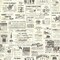 Chesapeake Adamstown Cream Newspaper Classifieds Wallpaper 3123-64271 - alternate 1