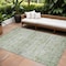 Homeroots 10' X 14' Artichoke Green And Ivory Striped Washable Indoor Outdoor Area Rug 604517 - alternate 1