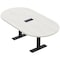Skutchi Designs 7ft Racetrack Conference Table With Power | Harmony Series | 6 Person Meeting Room Table HAR-RAC-48X84-T.BK-WA7976-EBLK - alternate 1