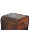 Homeroots 8" Dark Brown Solid Wood Square One Drawer Nightstand 651548 - alternate 12